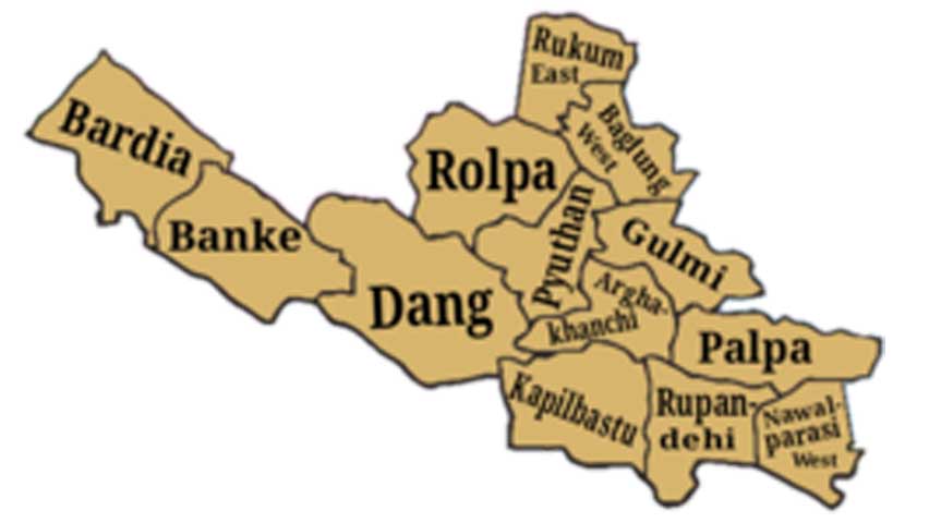 Districts List of Lumbini Province (Nepal)