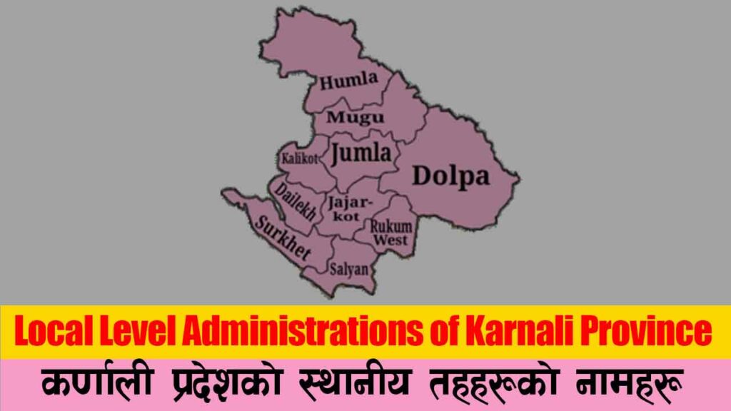 List of Local level governments / Administrations in Karnali Province