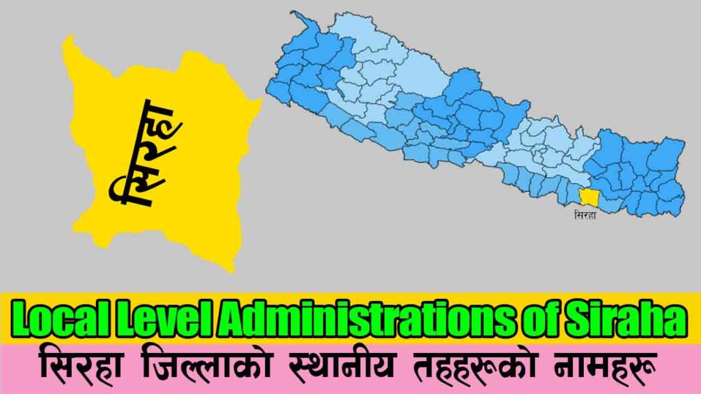 List of Local level governments / Administrations in Siraha District